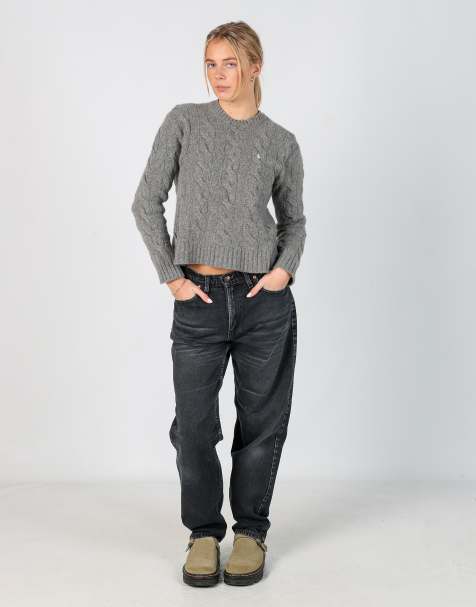 Vintage Levi's 30x30 denim jeans in charcoal grey - view 1