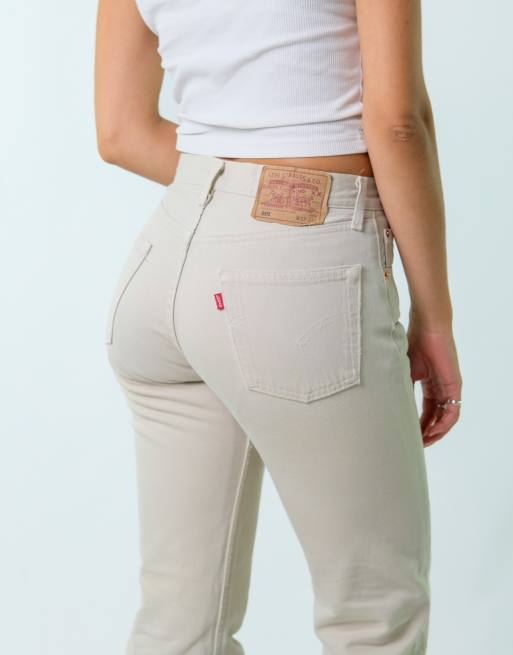 Vintage Levi's 30x34 Denim Jeans Beige