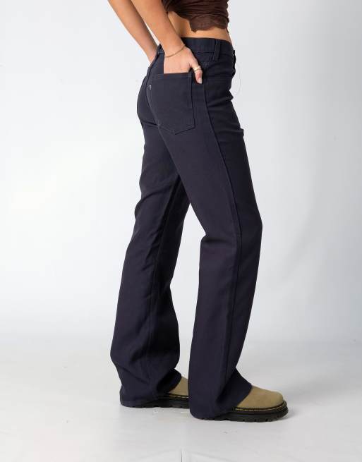 Vintage Levi's 30x34 Woven Straight Pants Navy Blue