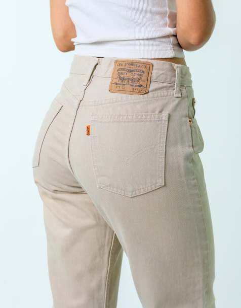 Vintage Levi's 31x34 Denim Jeans Beige - view 1