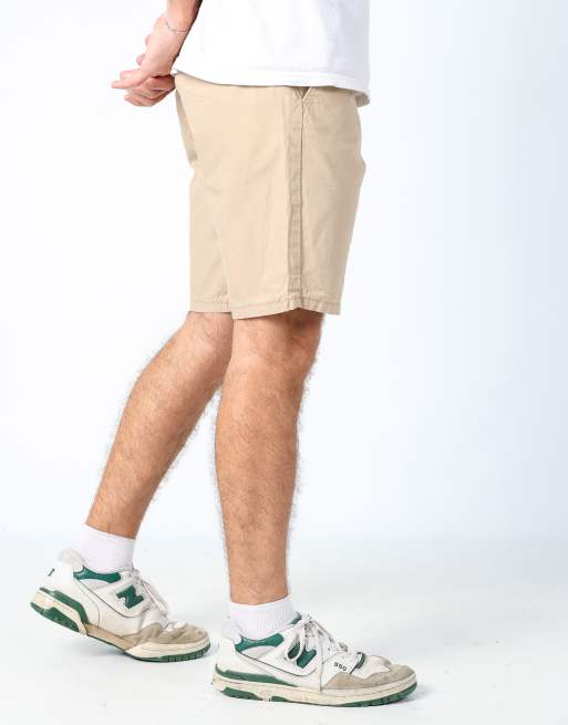 Vintage Levi's 32x20 canvas cargo shorts in tan