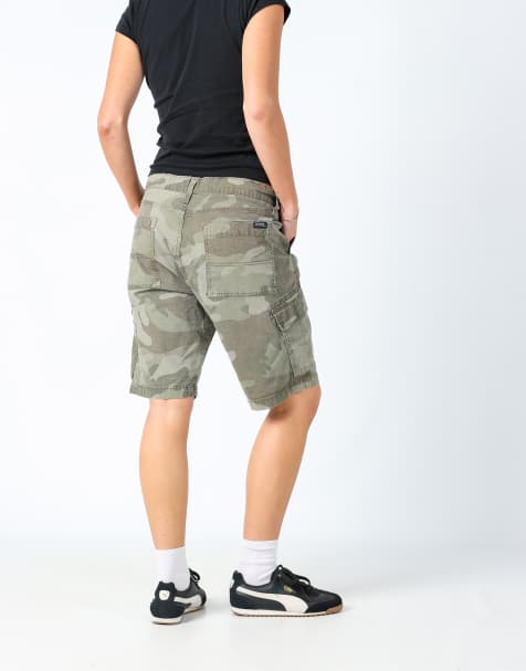 Vintage Levi's 32x20 canvas cargo shorts khaki green - view 1