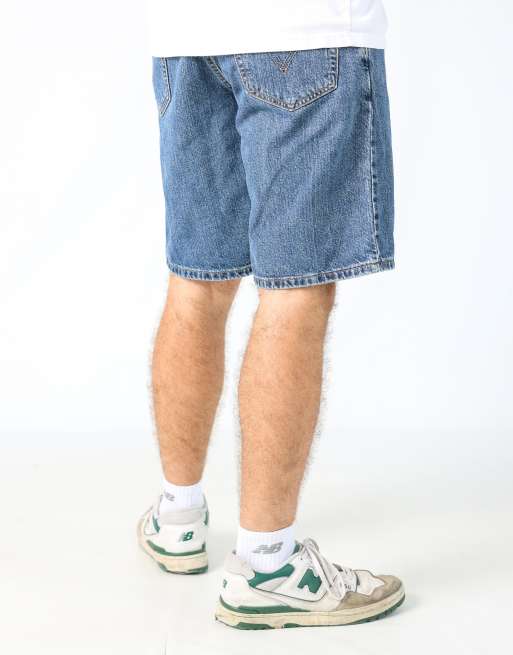 Vintage Levi's 32x21 denim jorts shorts in light blue