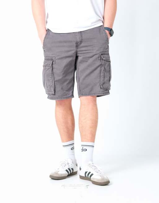 Vintage Levi's 32x22 Canvas Cargo Shorts Charcoal Grey
