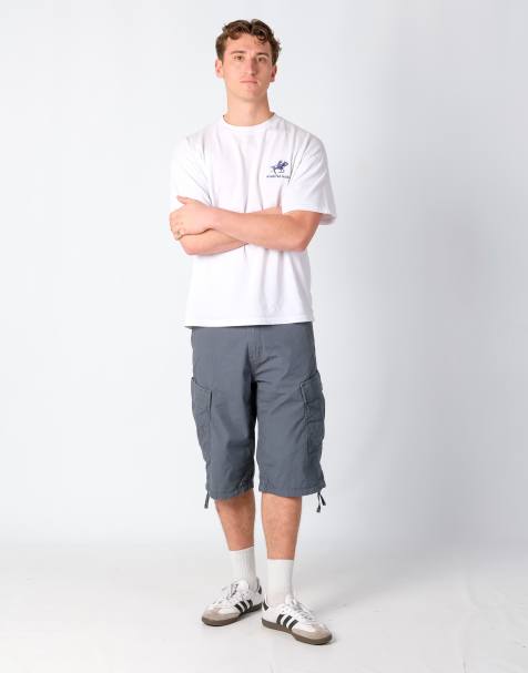 Vintage Levi's 32x26 Canvas Cargo Shorts Charcoal Grey - view 1