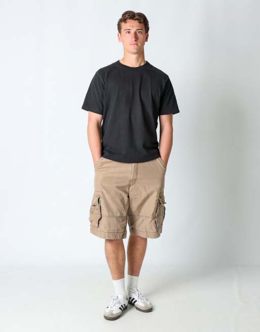 Vintage Levi's 32x27 canvas cargo shorts in tan