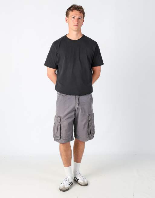 Vintage Levi's 32x32 canvas cargo shorts in grey