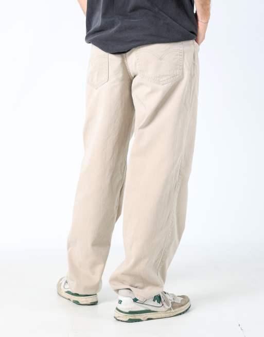 Vintage Levi's 33x32 woven straight pants in beige