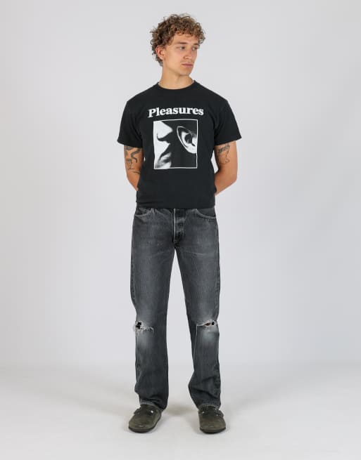 Vintage Levi's 33x36 denim jeans in black