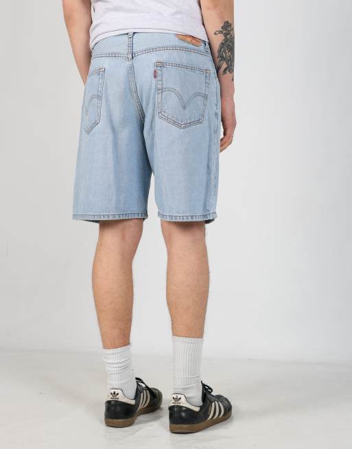 Vintage Levi's 34x19 denim jorts shorts in light blue, 5 of 6