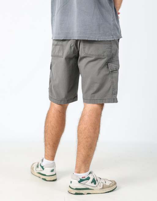 Vintage Levi's 34x20 canvas cargo shorts in charcoal grey