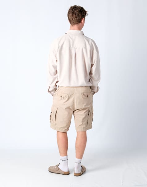Vintage Levi's 34x20 Canvas Cargo Shorts Tan - view 1