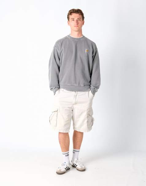 Vintage Levi's 34x21 Canvas Cargo Shorts Beige - view 1