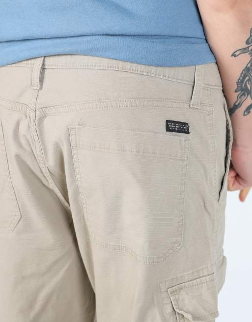 Vintage Levi's 34x21 canvas cargo shorts in tan, 4 of 4