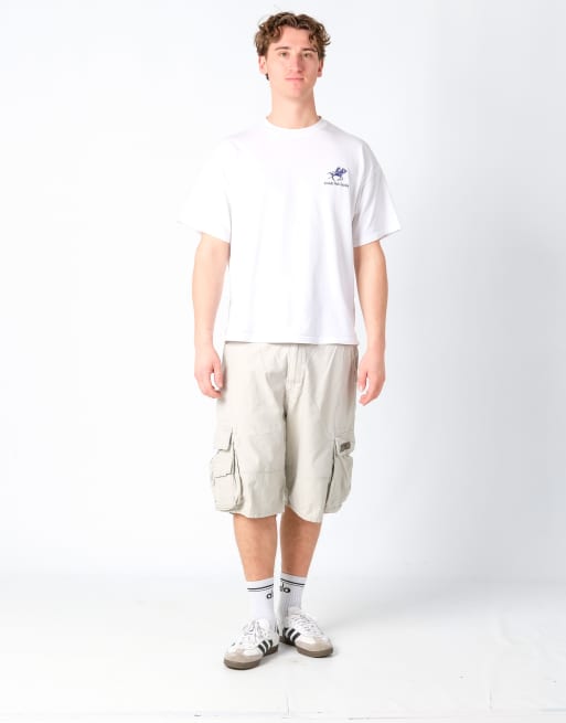 Vintage Levi's 34x22 Canvas Cargo Shorts Beige