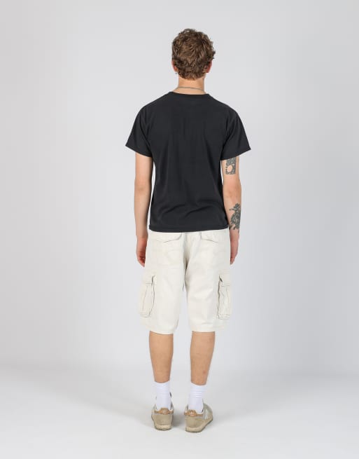 Vintage Levi's 34x22 canvas cargo shorts in cream, 3 of 4
