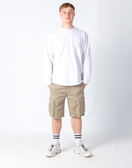 Vintage Levi's 34x23 Canvas Carpenter Baggy Shorts Tan