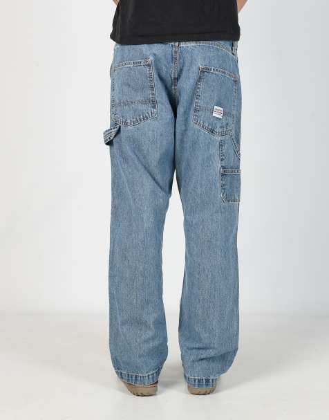 Vintage Levi's 34x30 denim carpenter jeans in light blue - view 1