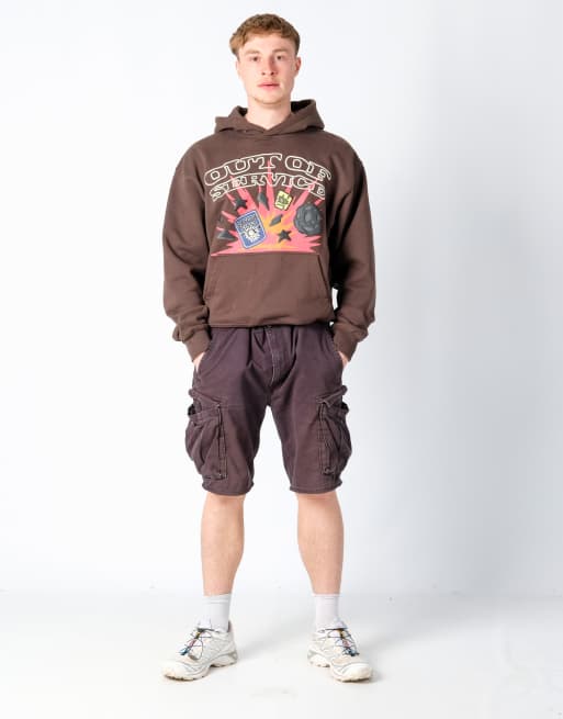Vintage Levi's 36x21 Canvas Cargo Shorts Black