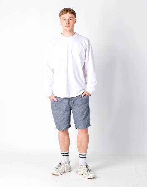 Vintage Levi's 36x21 Canvas Cargo Shorts Blue - view 1