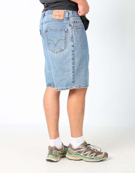 Vintage Levi's 36x21 denim jorts shorts in light blue - view 1