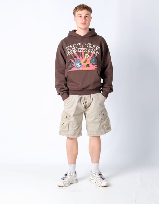 Vintage Levi's 36x22 Canvas Cargo Shorts Beige