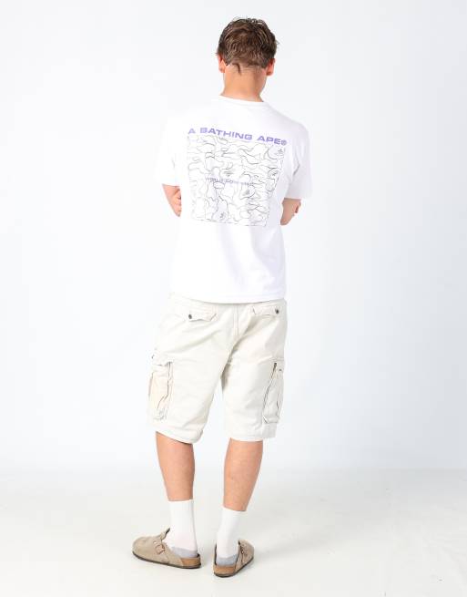 Vintage Levi's 36x22 canvas cargo shorts in cream, 3 of 4