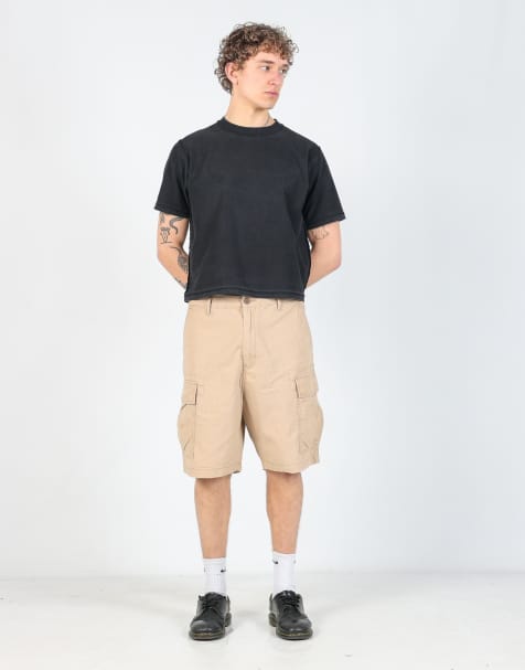 Vintage Levi's 36x22 canvas cargo shorts in tan - view 1