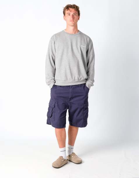 Vintage Levi's 36x22 Canvas Cargo Shorts Navy Blue - view 1