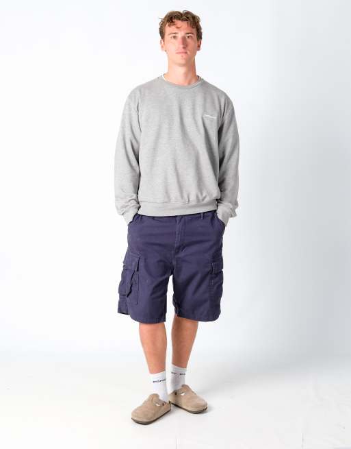 Vintage Levi's 36x22 Canvas Cargo Shorts Navy Blue