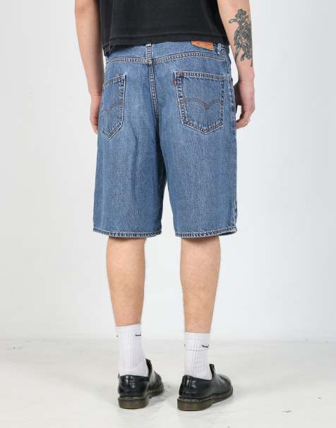 Vintage Levi's 36x22 denim jorts shorts in blue - view 1