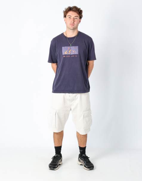 Vintage Levi's 36x23 canvas cargo shorts cream - view 1