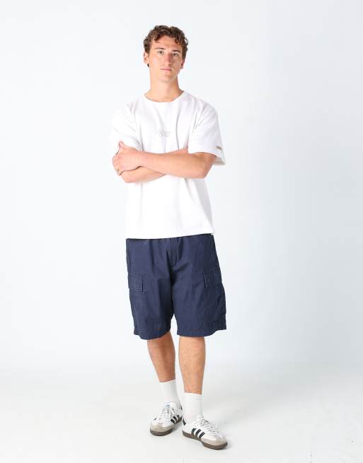 Vintage Levi's 36x23 canvas cargo shorts navy blue