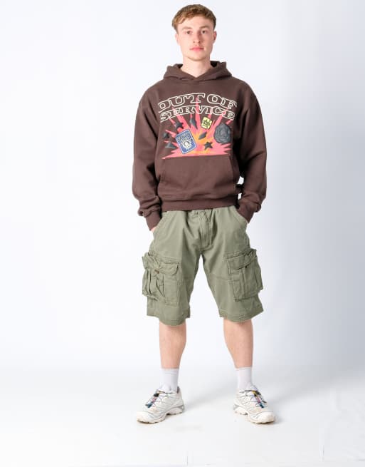 Vintage Levi's 36x24 Canvas Cargo Shorts Khaki Green