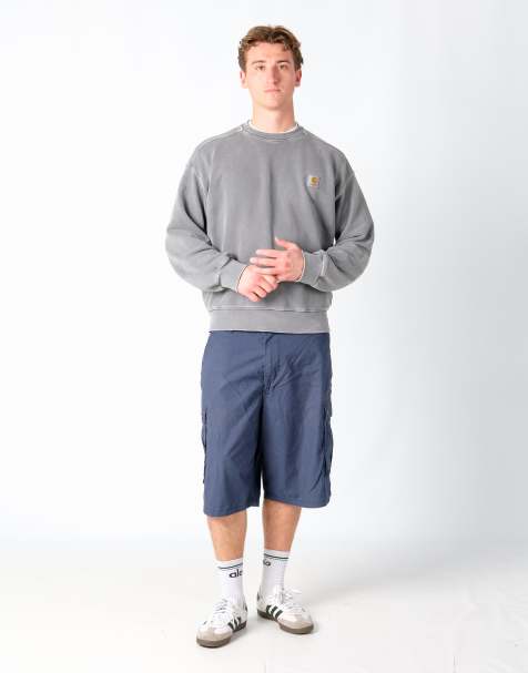 Vintage Levi's 36x24 Canvas Cargo Shorts Navy Blue - view 1