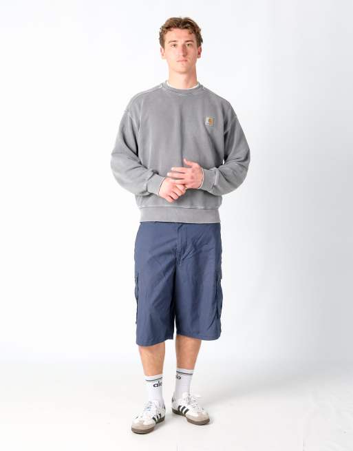 Vintage Levi's 36x24 Canvas Cargo Shorts Navy Blue