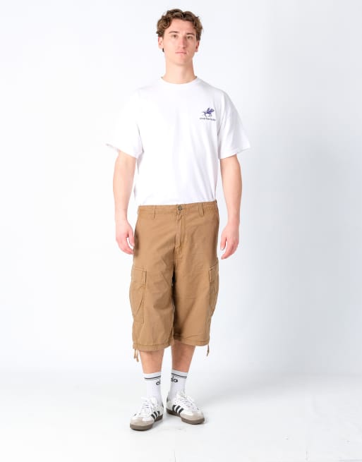 Vintage Levi's 36x24 Canvas Cargo Shorts Tan