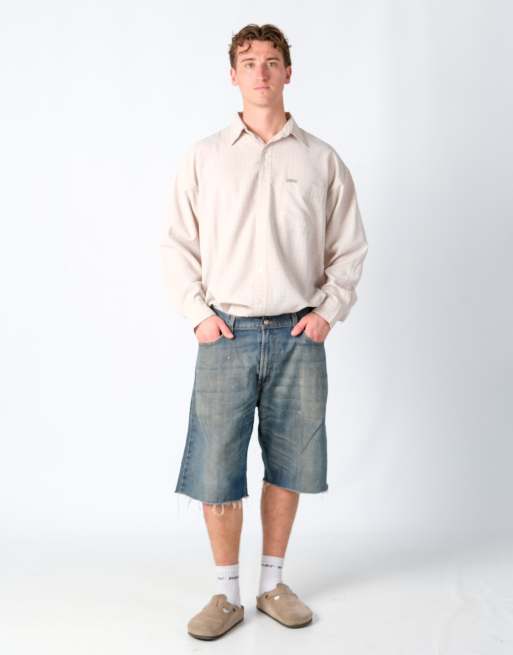 Vintage Levi's 36x24 Denim Jorts Shorts Light Blue
