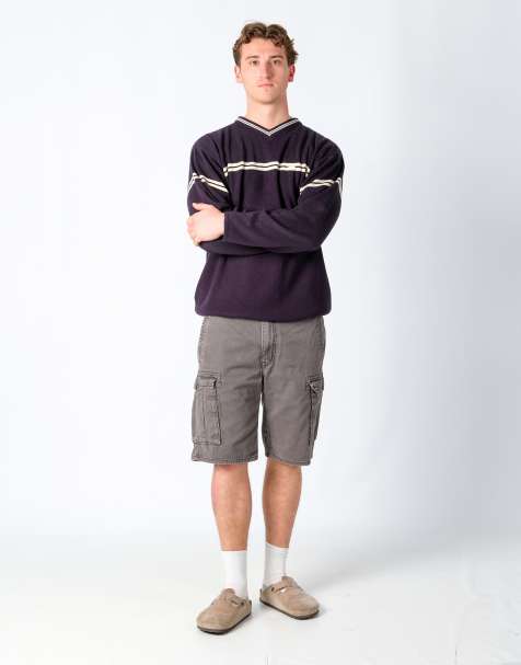 Vintage Levi's 36x26 Canvas Carpenter Baggy Shorts Khaki Green - view 1