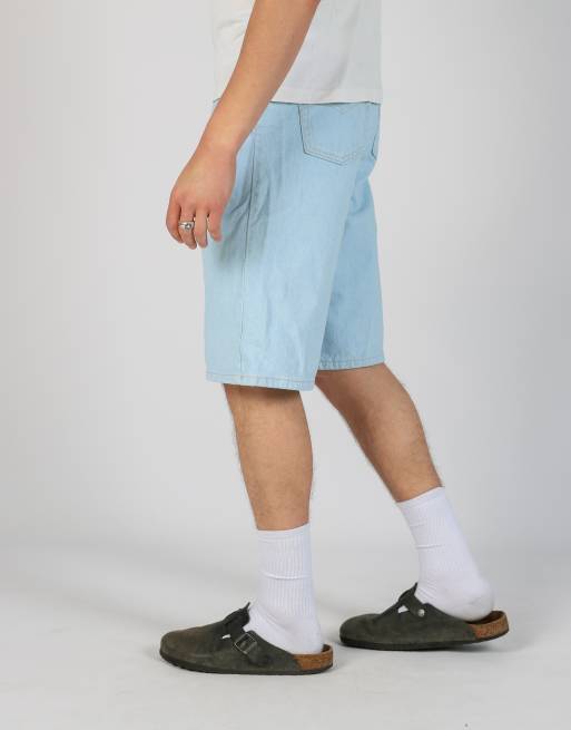 Vintage Levi's 36x27 denim jorts shorts in light blue