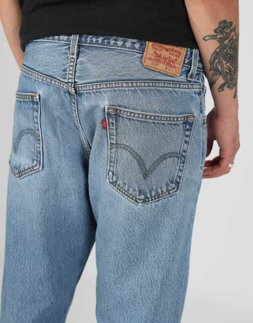 Vintage Levi's 36x29 denim jeans in light blue, 4 of 4