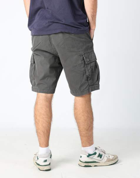 Vintage Levi's 36x30 canvas cargo shorts in charcoal grey - view 1