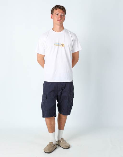 Vintage Levi's 36x30 canvas carpenter baggy shorts in navy blue