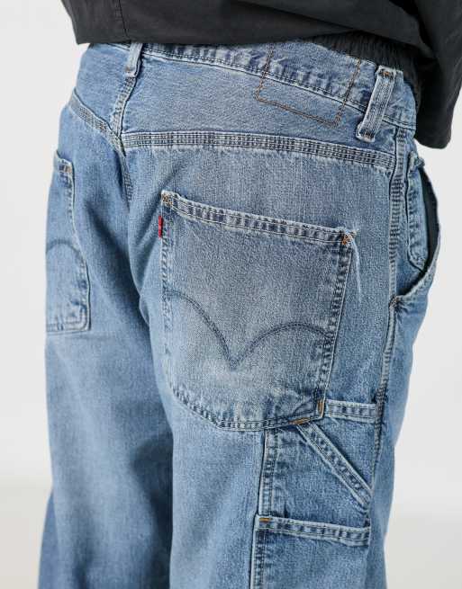 Vintage Levi's 36x30 denim carpenter jeans in blue, 4 of 4