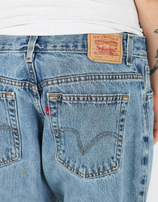 Vintage Levi's 36x30 denim jeans in light blue, 4 of 4