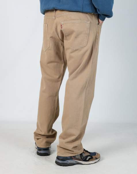Vintage Levi's 36x30 denim jeans in tan - view 1