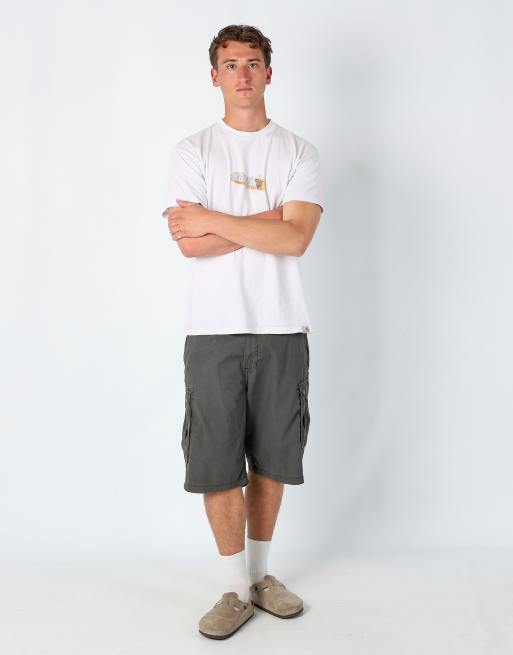 Vintage Levi's 36x31 canvas cargo shorts in charcoal grey