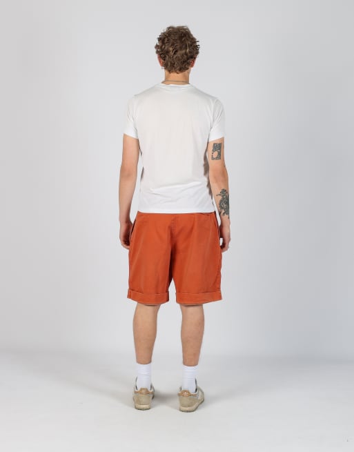 Vintage Levi's 36x49 denim jorts shorts in orange, 3 of 4