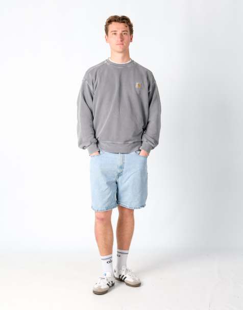 Vintage Levi's 38x18 Denim Jorts Shorts Light Blue - view 1