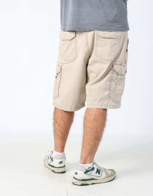 Vintage Levi's 38x21 canvas cargo shorts in tan